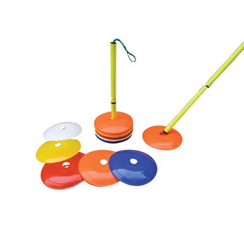 Flate markører i plast med plukkestang